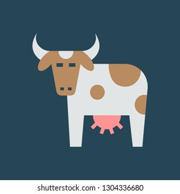 Silhouette icon cow from side