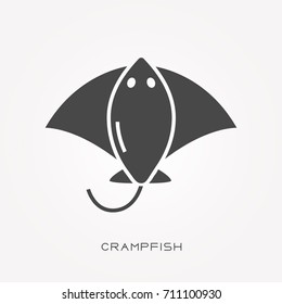 Silhouette icon crampfish