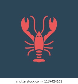 Silhouette icon crayfish