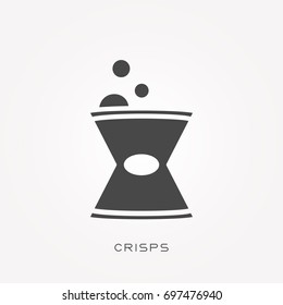 Silhouette icon crisps