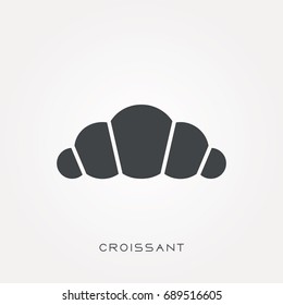 Silhouette icon croissant