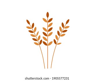 Silhouette (icon) of the crop of agriculture (grain of wheat)