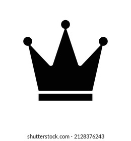 Silhouette icon of a crown. Ranking icon. Editable vectors.
