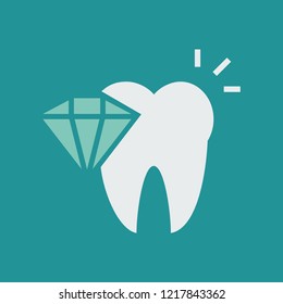 Silhouette icon crystal tooth