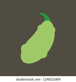 Silhouette icon cucumber