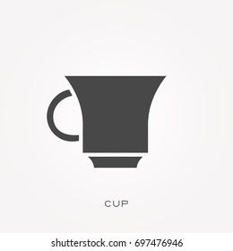 Silhouette icon cup