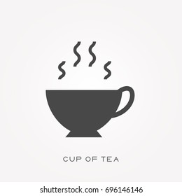 Silhouette icon cup of tea
