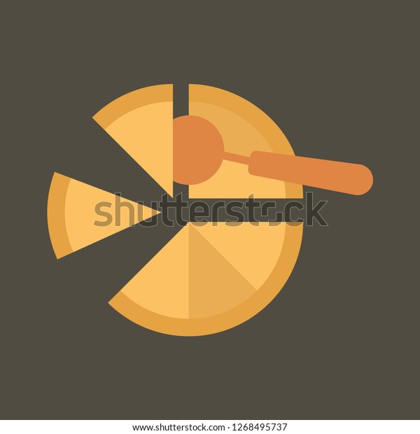 Silhouette icon cutting\
pizza