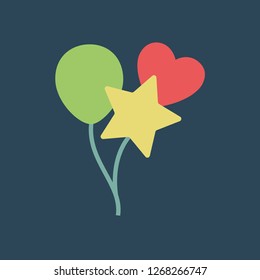 Silhouette icon different balloons