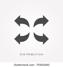 Silhouette Icon Distribution