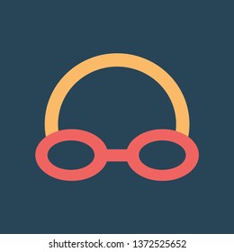 Silhouette icon diving goggles