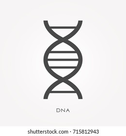 Silhouette icon DNA