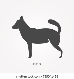 Silhouette icon dog