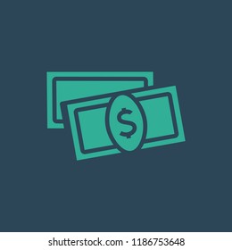 Silhouette icon dollar