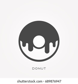 Silhouette icon donut