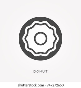 Silhouette icon donut