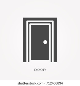 Silhouette icon door