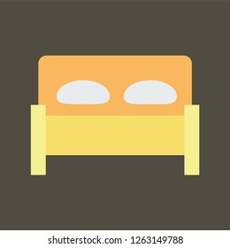 Silhouette icon double bed