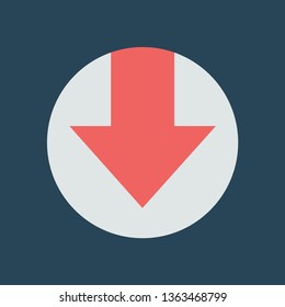 Silhouette icon down arrow