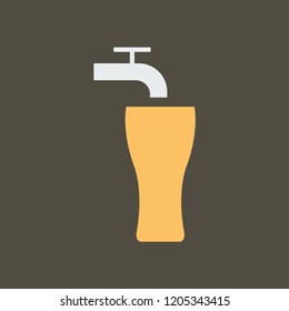 Silhouette icon draft beer