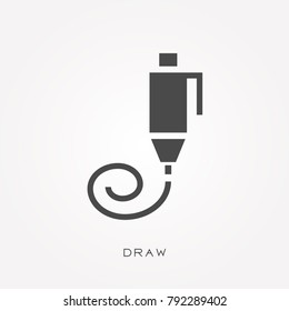 Silhouette icon draw