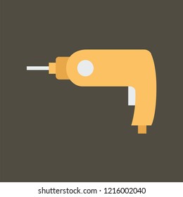 Silhouette icon drill
