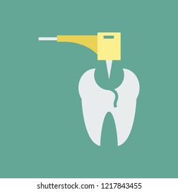 Silhouette icon drilling teeth