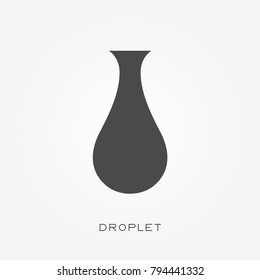Silhouette icon droplet