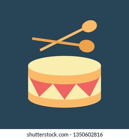 Silhouette icon drum