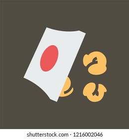 Silhouette icon dumplings