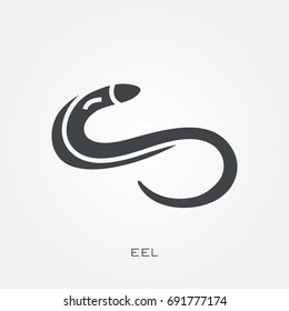 Silhouette icon eel