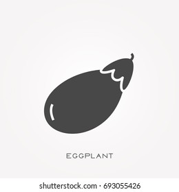 Silhouette icon eggplant