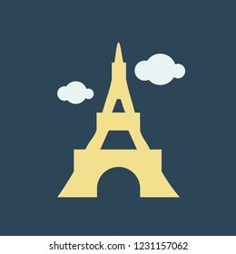Silhouette icon eiffel tower