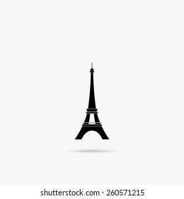 Silhouette icon Eiffel Tower (France).