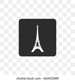Silhouette icon Eiffel Tower (France).