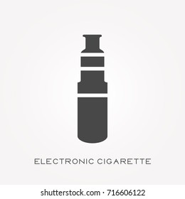 Silhouette icon electronic cigarette