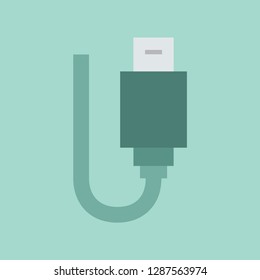 Silhouette icon electronic cord