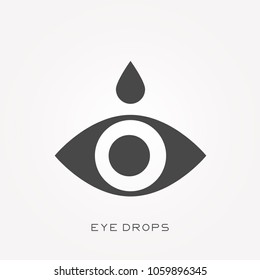 Silhouette icon eye drops