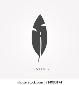 Silhouette icon feather