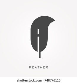 Silhouette icon feather