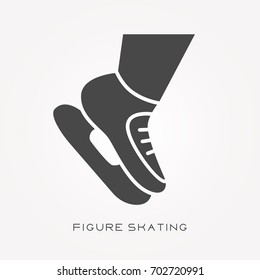 Silhouette icon figure skating