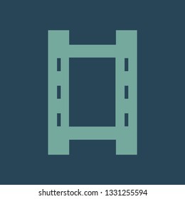 Silhouette icon film strip