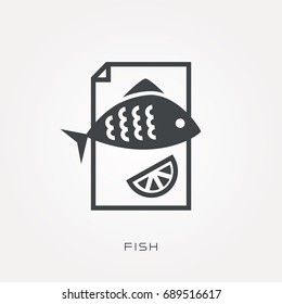 Silhouette icon fish