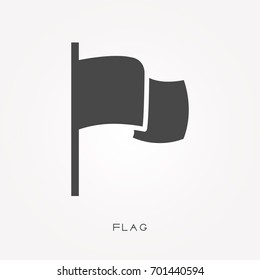 Silhouette icon flag