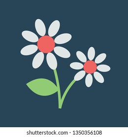 Silhouette icon flowers