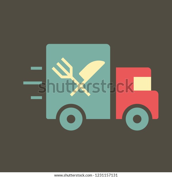 Silhouette icon food\
delivery