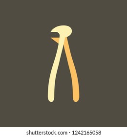 Silhouette icon forceps for teeth
