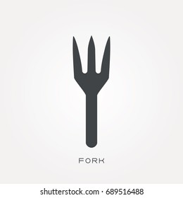 Silhouette icon fork