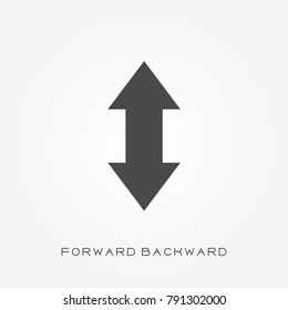 Silhouette icon forward backward