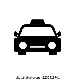 Silhouette Symbol der Vorderseite eines Führerhauses. Symbol für Taxi. Vektorgrafik.